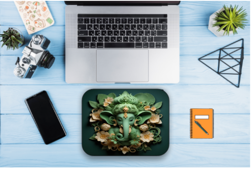 HIEND LORD GANESHA Large Gaming Mouse Pad Size (585 mm x 280 mm x 3mm) Non-Slip Rubber Base|Computer Laptop|Keyboard Mouse Pad for Office - Image 4